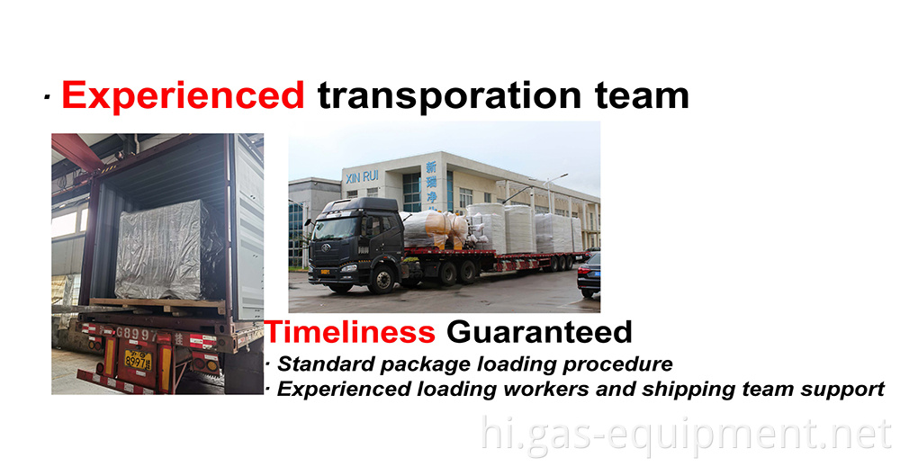 एचएमआई कंट्रोल पैनल / टच स्क्रीन / पीएलसी के साथ उच्च प्रदर्शन पीएसए नाइट्रोजन एन 2 ऑक्सीजन ओ 2 उपकरण / उत्पादन मशीन